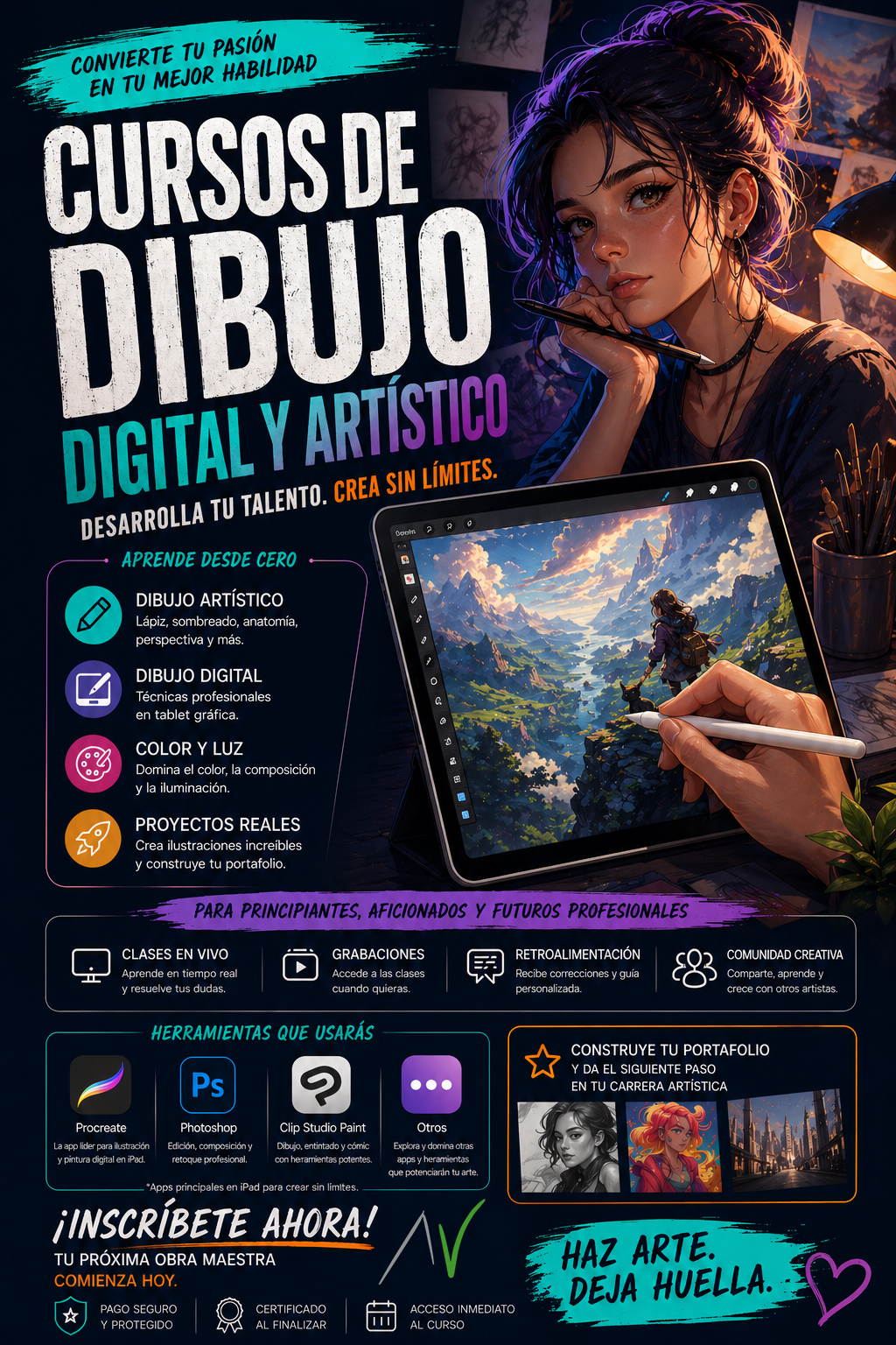 Artistic drawing course